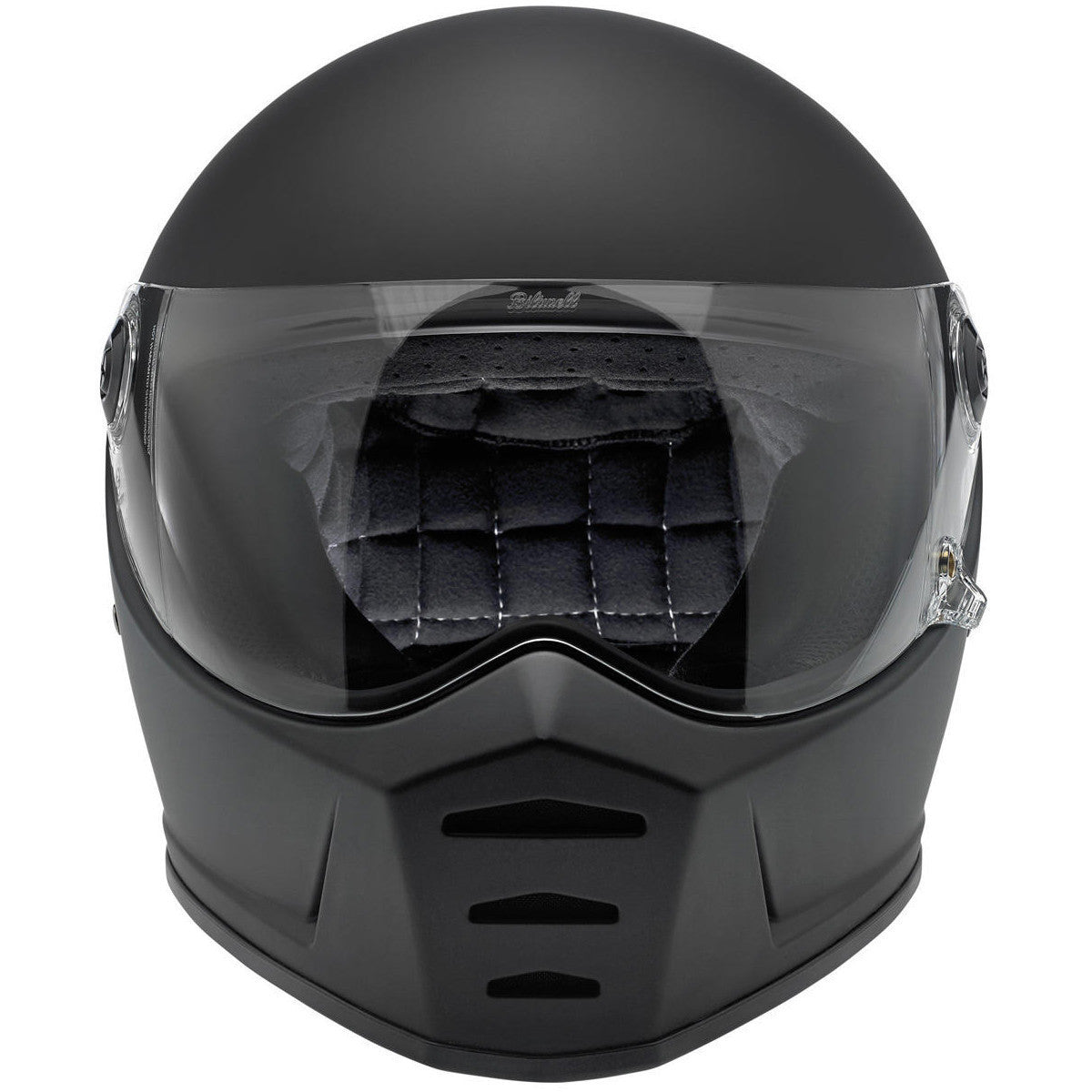 Biltwell Lane Splitter Flat Black Helmet - Front View