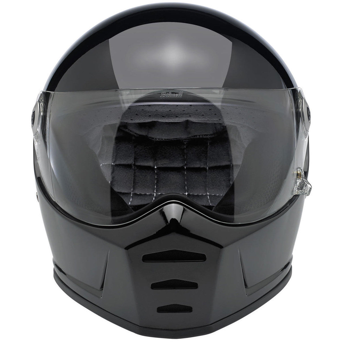 Biltwell Lane Splitter Gloss Black Helmet -  Front View