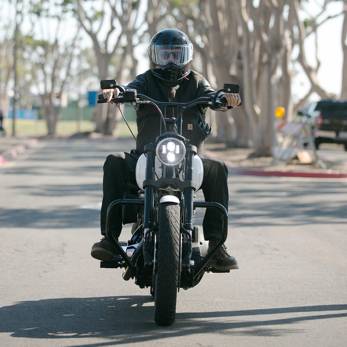 Biltwell Lane Splitter Gloss Black Helmet - Life Image