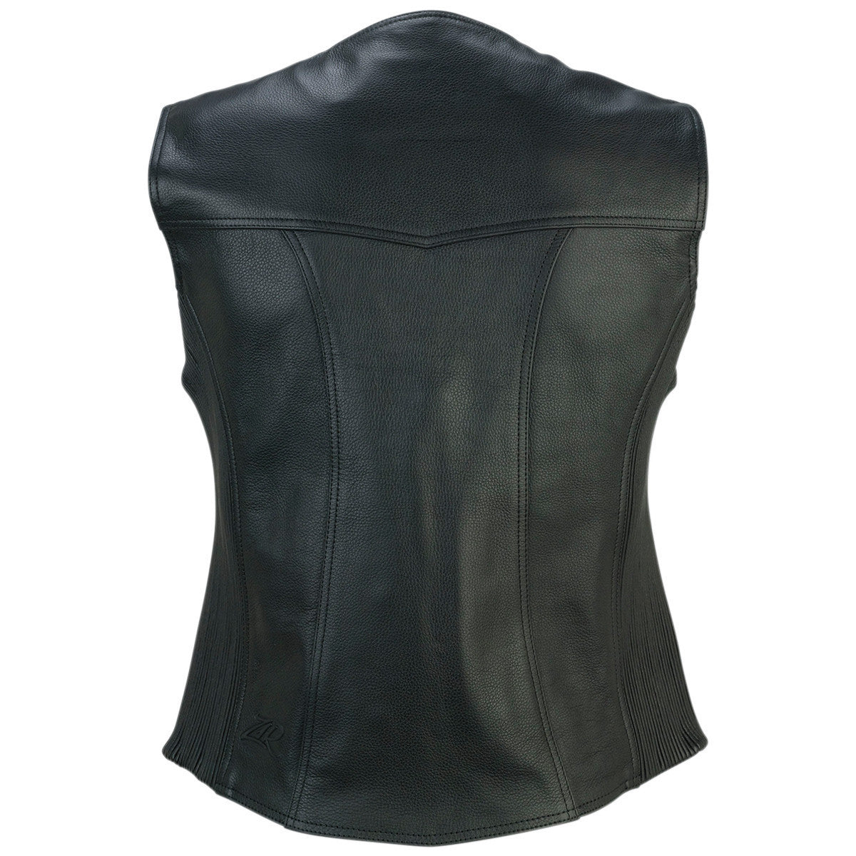 Z1R Women's Scorch Leather Vest - Back View