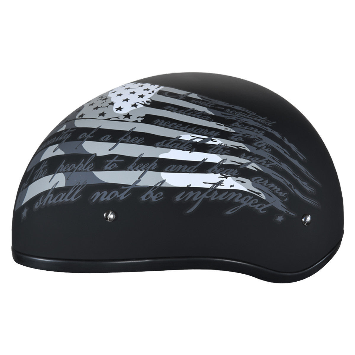 Daytona Skull Cap 2nd Amendment Half Helmet-Side-View