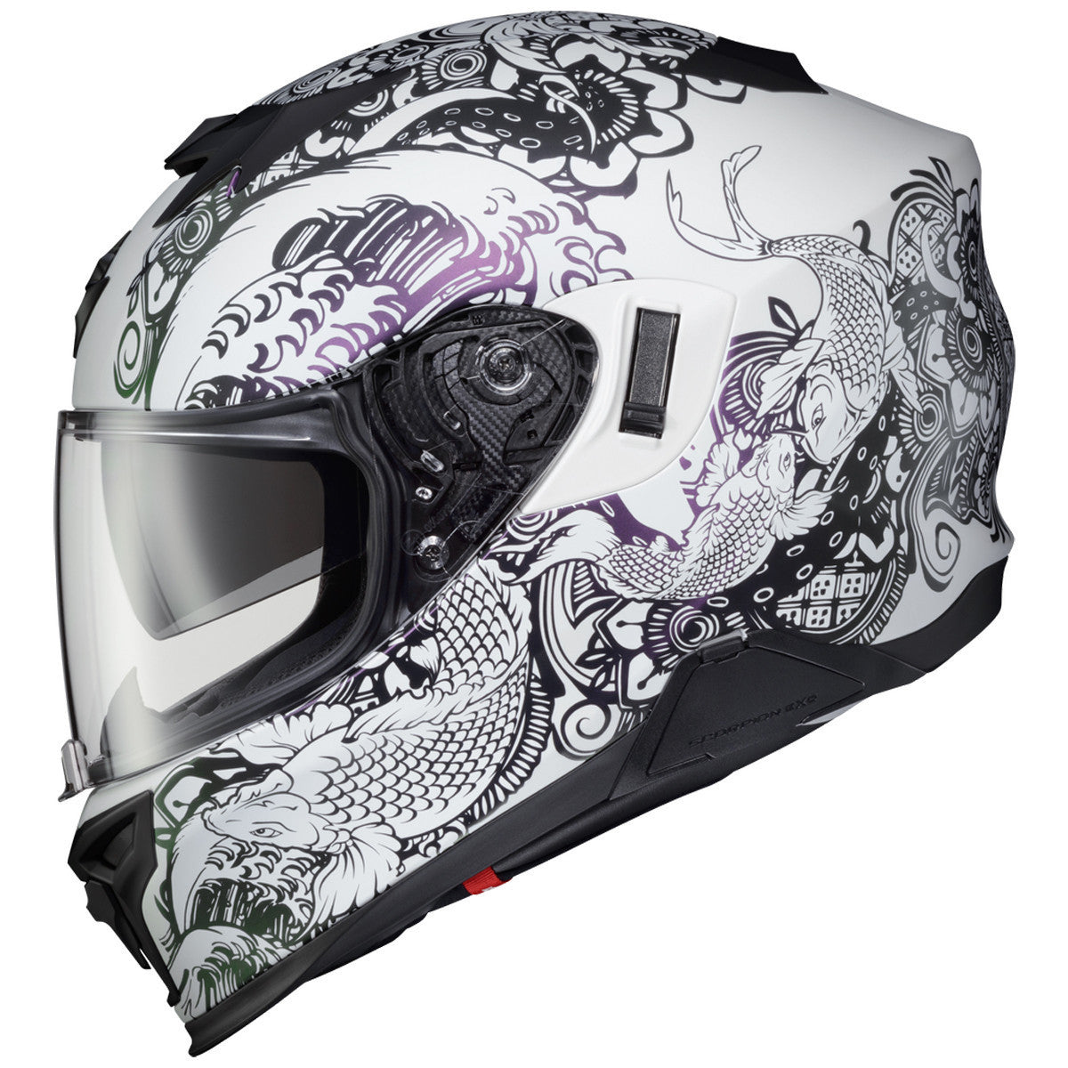 Scorpion EXO-T520 Nama-Sushi Helmet-White/Black