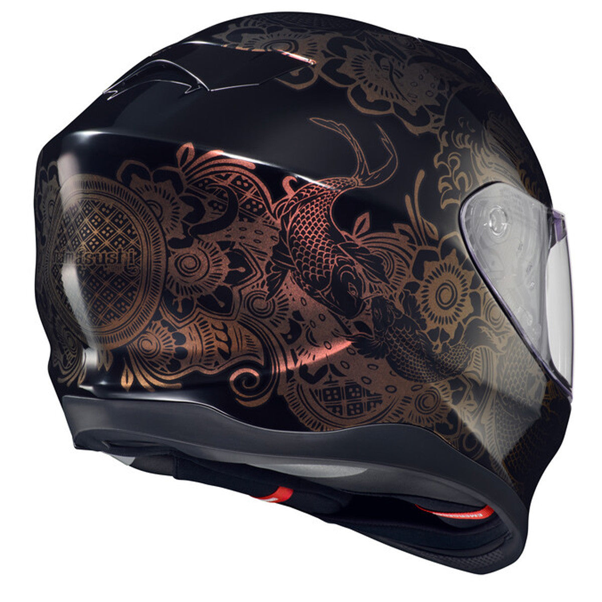 Scorpion EXO-T520 Nama-Sushi Helmet-Black-Rear-View