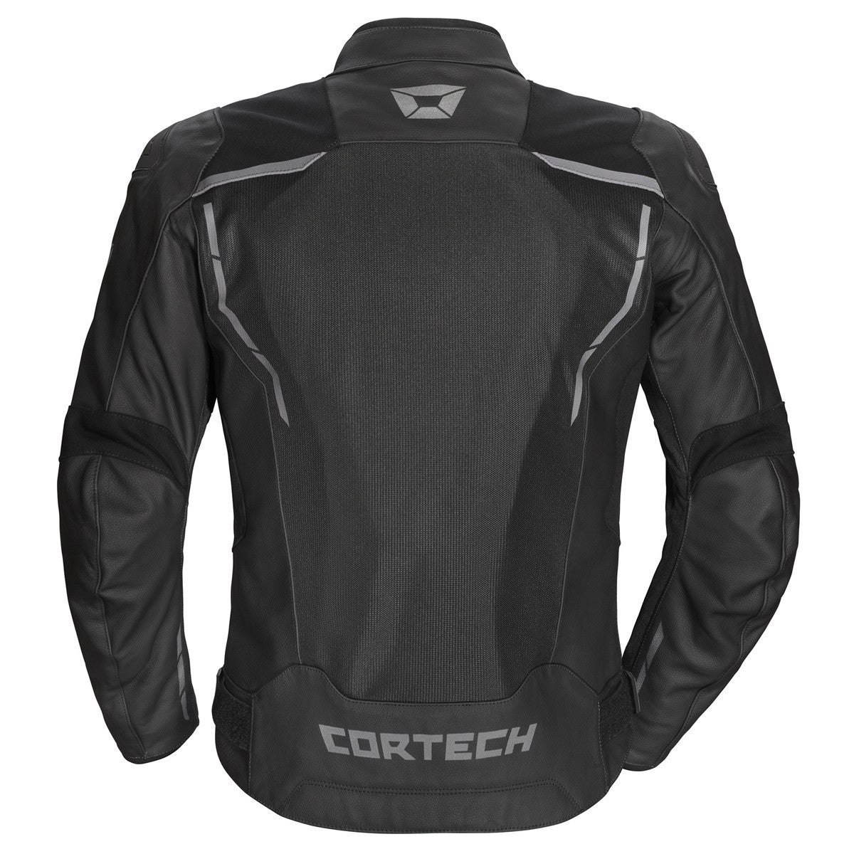 Cortech Speedway Vader Leather Jacket-Black-Back-View