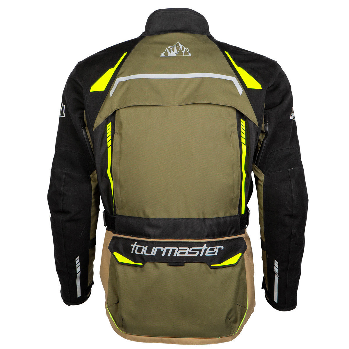 Tour Master Highlander Waterproof Jacket-Olive-Back-View