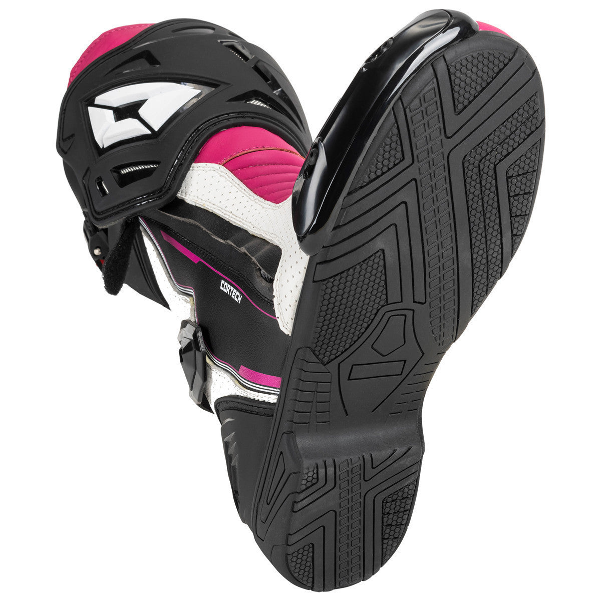 Cortech Women's Adrenaline GP Motorcycle Boots-Pink-Bottom-View