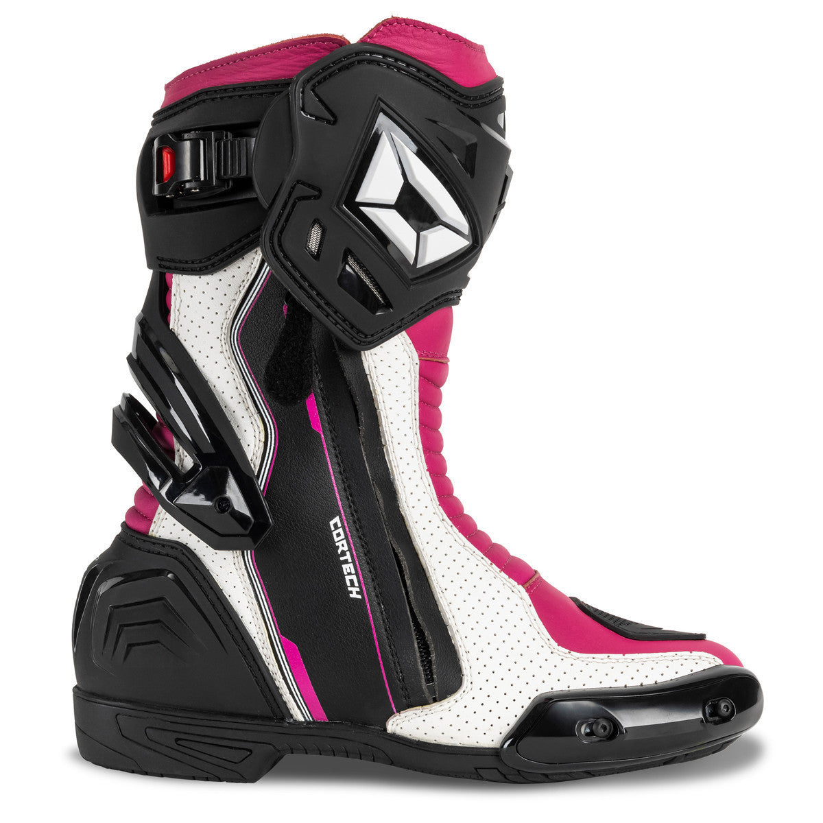 Cortech Women's Adrenaline GP Motorcycle Boots-Pink-Side-View