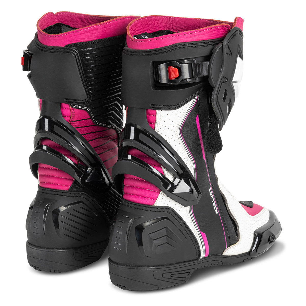 Cortech Women's Adrenaline GP Motorcycle Boots-Pink-Back-View