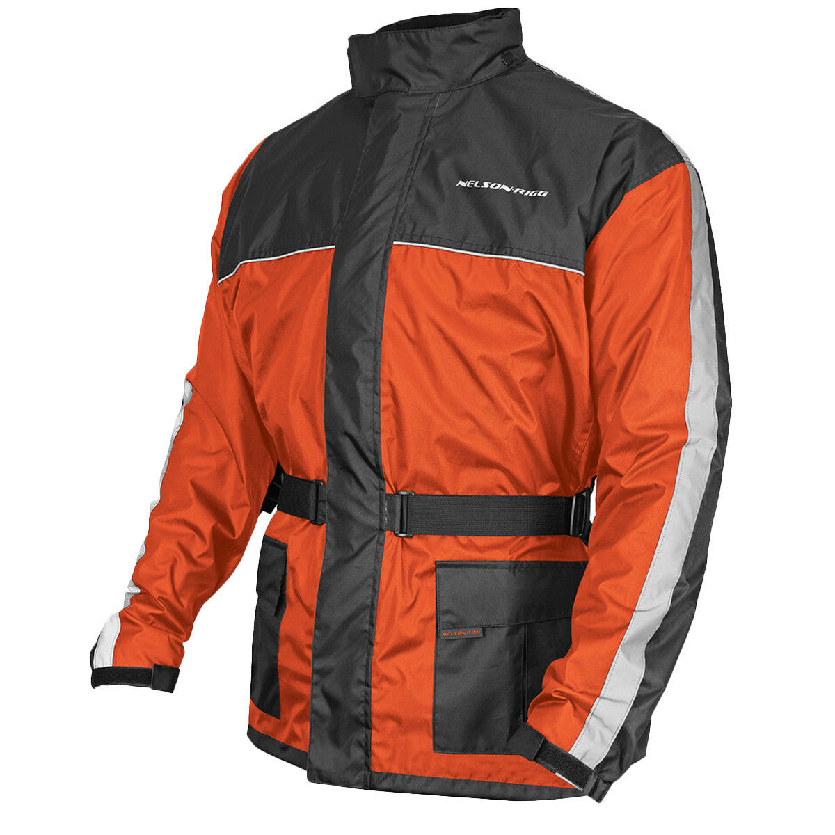 Nelson Rigg Solostorm Rain Jacket-Black/Orange