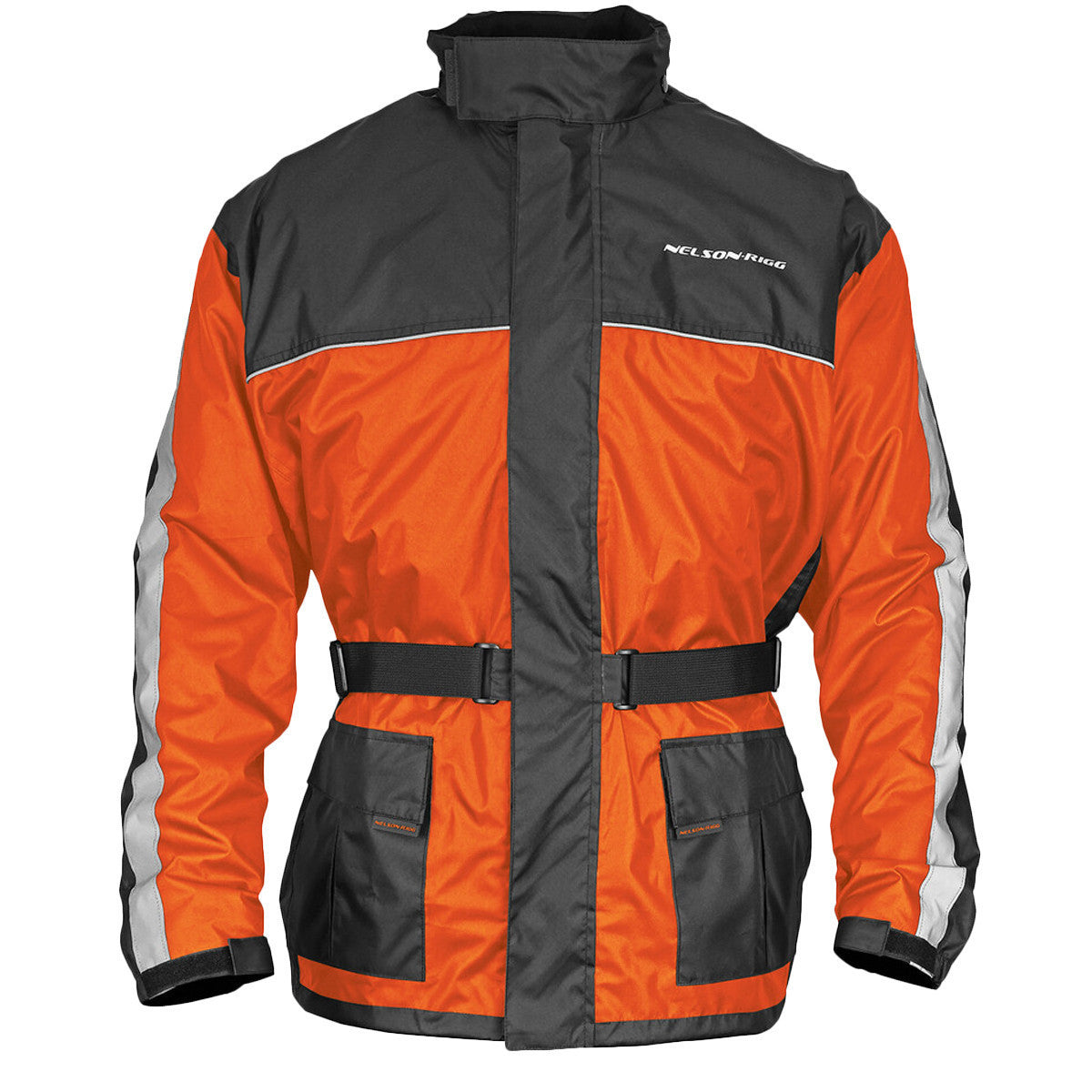 Nelson Rigg Solostorm Rain Jacket-Black/Orange