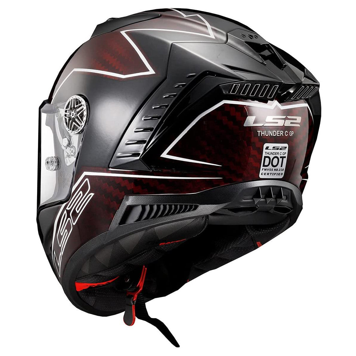 LS2 Thunder Carbon Lightning Helmet-Rear-View