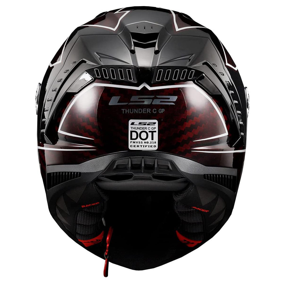 LS2 Thunder Carbon Lightning Helmet-Back-View