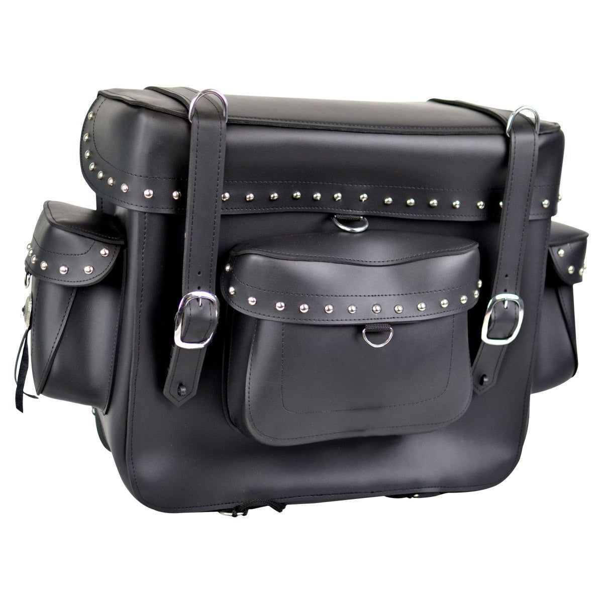 Vance VS338 Studded Large Sissy Bar Travel Pack Bag - bottom