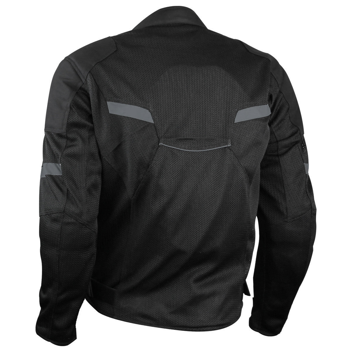 Advance Vance VL1622B Mens All Weather Season CE Armor Mesh Motorcycle Jacket -  back