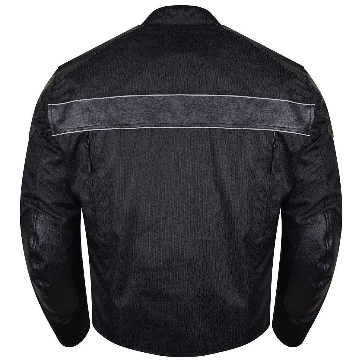 Vance VL1518 Mens Textile Motorcycle Jacket Motorbike Biker Riding Jacket Breathable with CE Armor - back