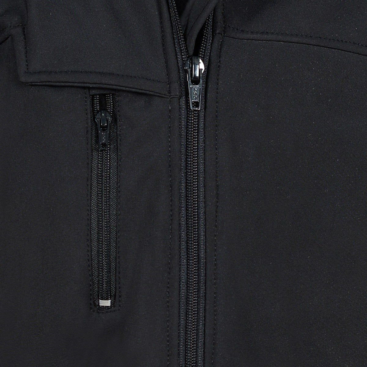 Vance VL1500 Black Waterproof Lightweight Zipper Front Soft Shell Jacket-detail