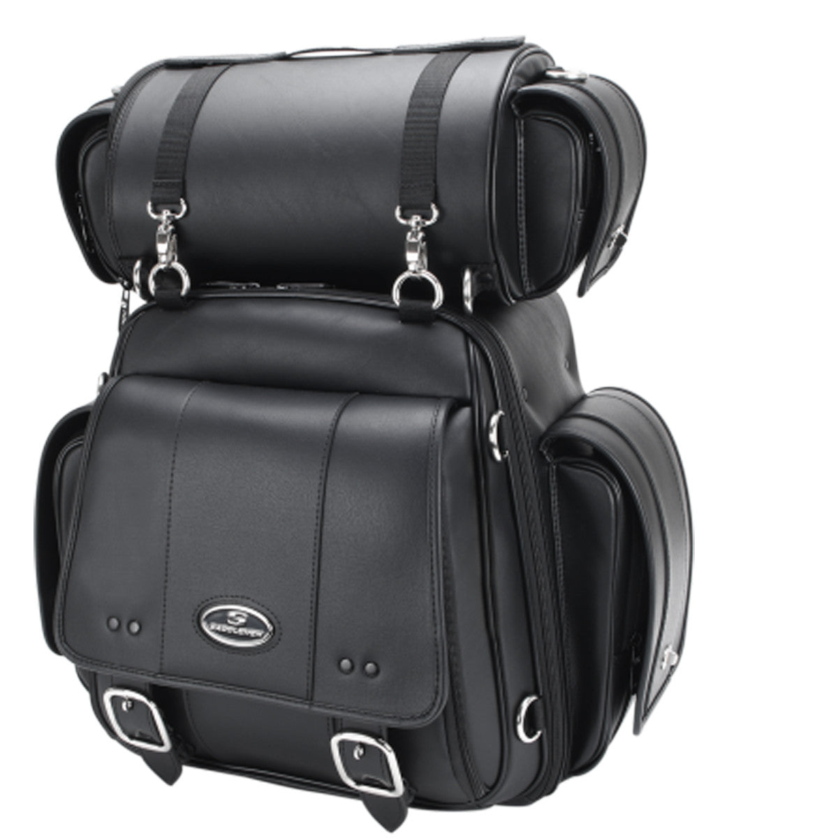 Saddlemen Cruis'n Deluxe Sissy Bar Bag With Roll Bag