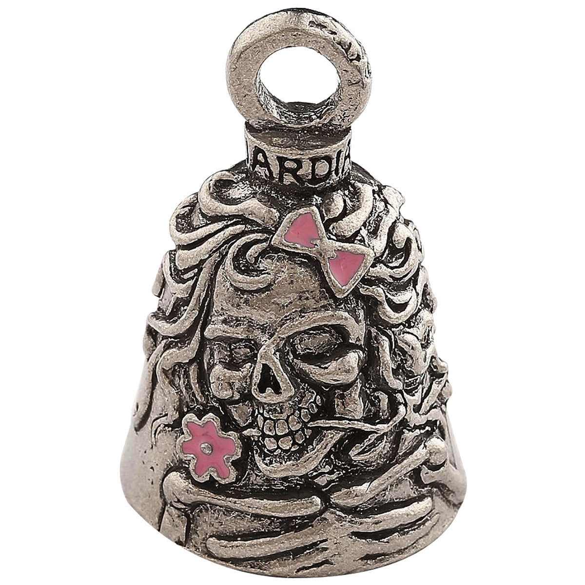 Biker Motorcycle Bells - Guardian Bell Lady Skull W/Enamel