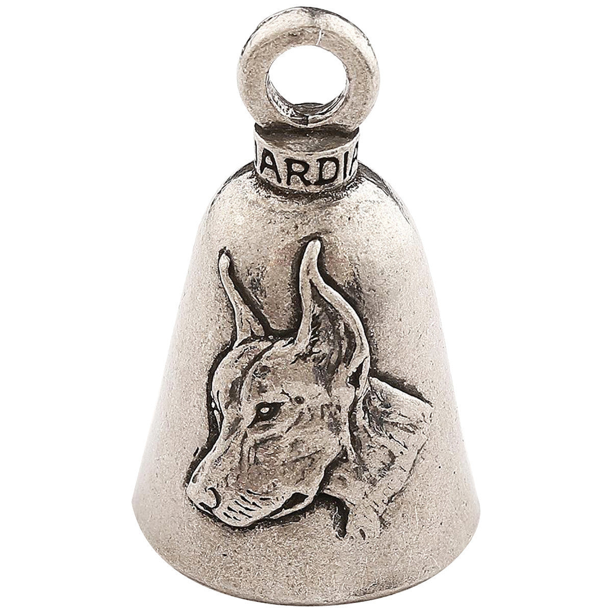 Biker Motorcycle Bells - Guardian Bell Dobermann Dog Breed - Back View