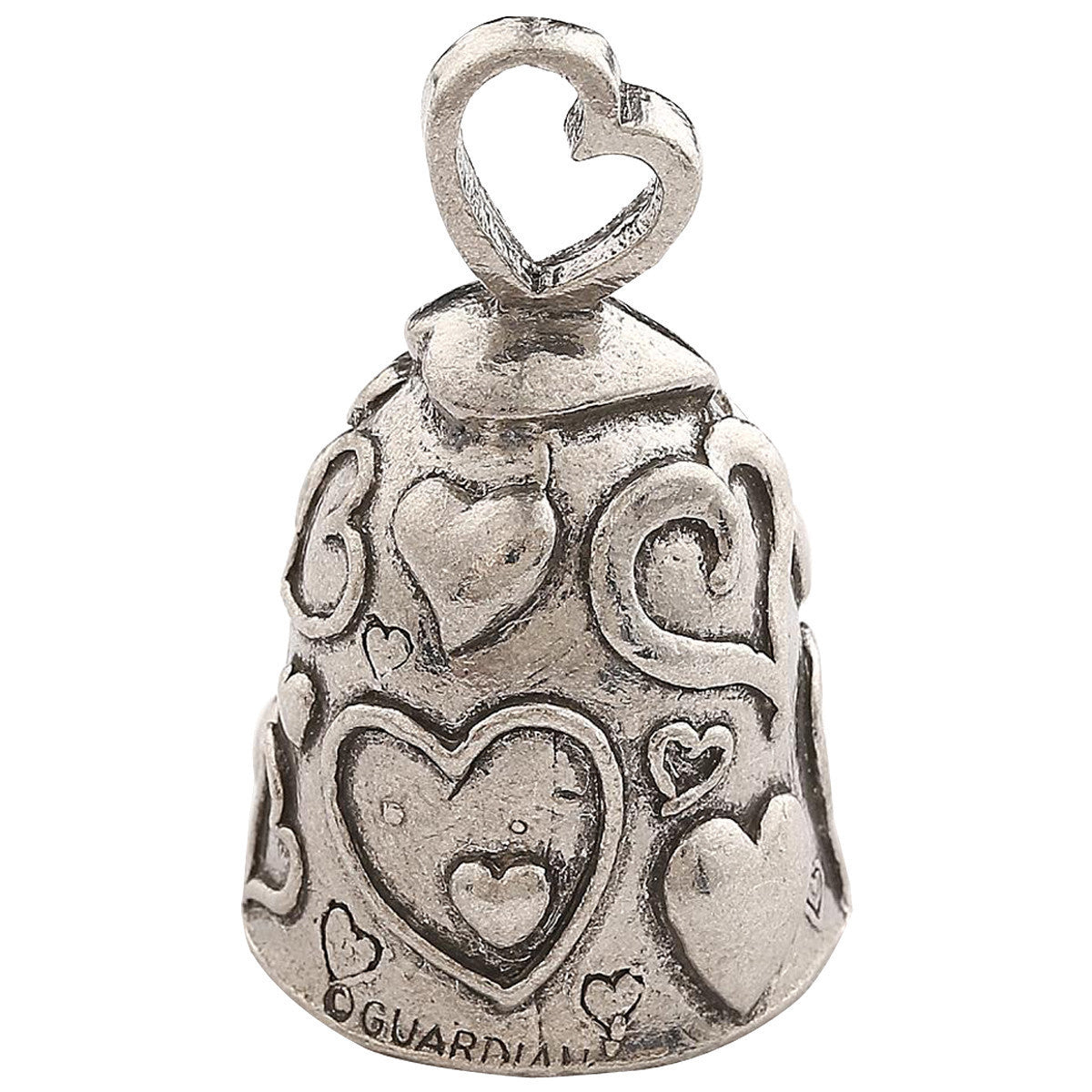 Biker Motorcycle Bells - Guardian Bell Heart - Back View