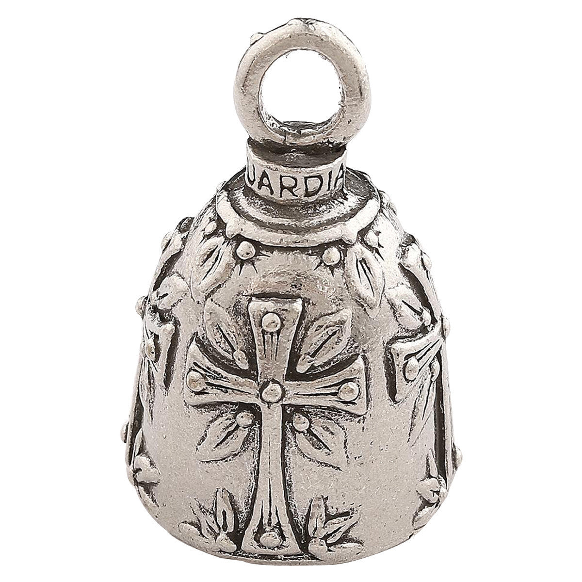 Biker Motorcycle Bells - Guardian Bell Holy Cross - Back View