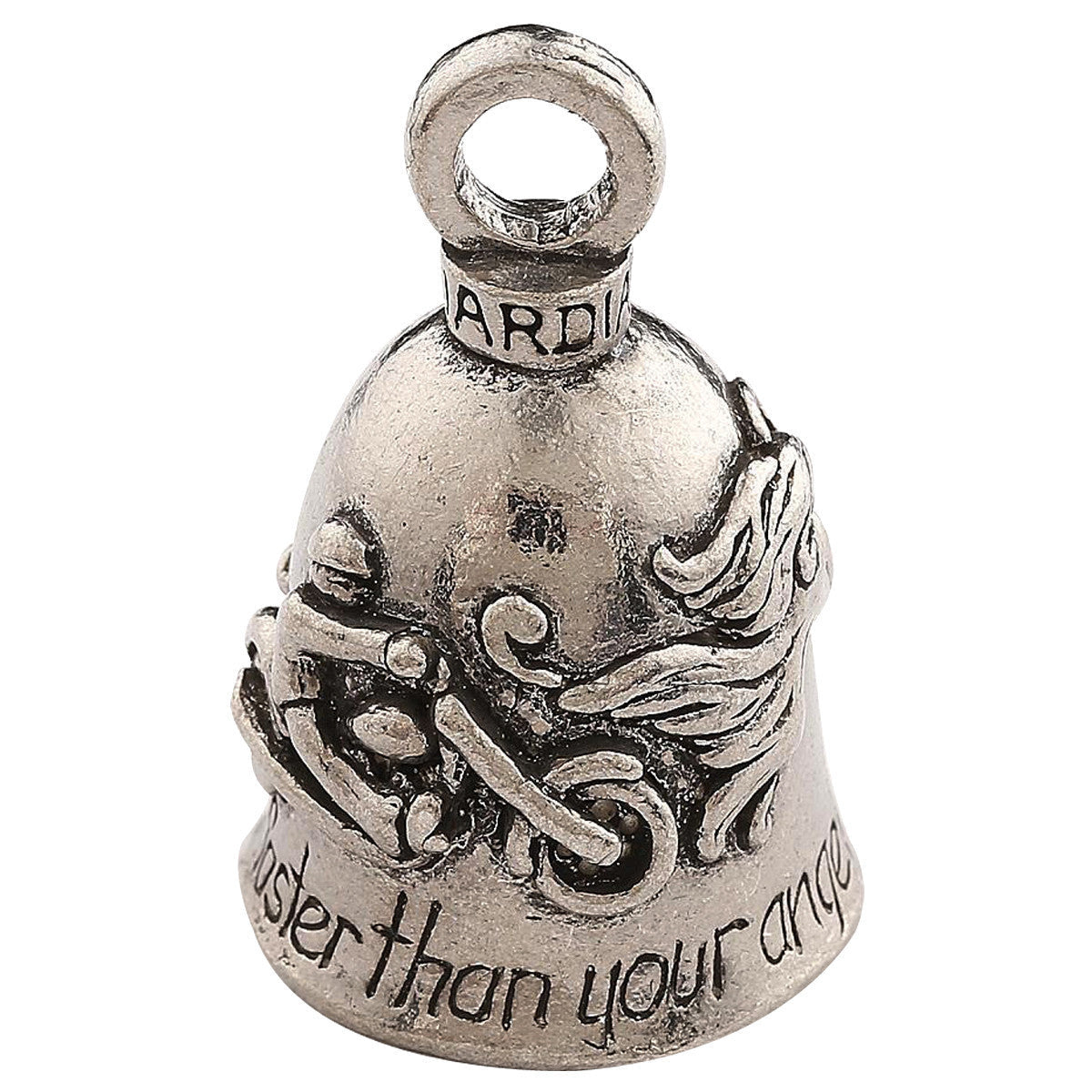 Biker Motorcycle Bells - Guardian Bell Never Ride Faster Than Your Angel Can Fly