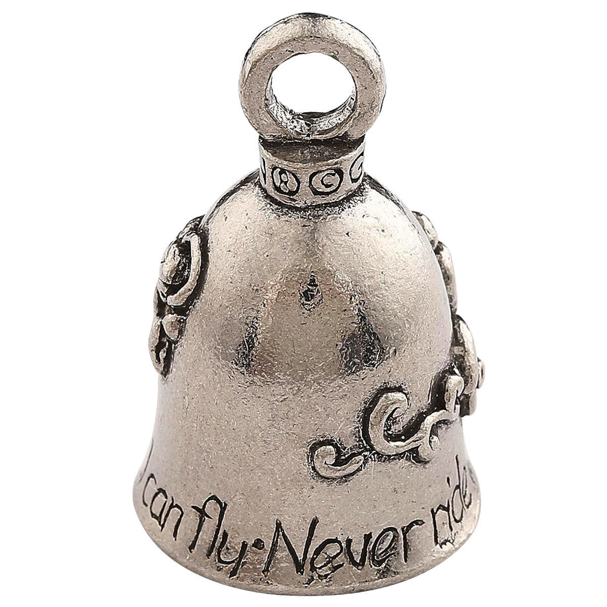 Biker Motorcycle Bells - Guardian Bell Never Ride Faster Than Your Angel Can Fly - Back View