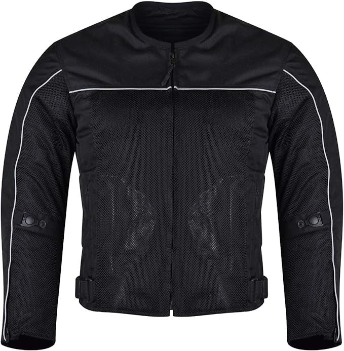 Advanced Vance VL1626 'Velocity' Waterproof 3-Season Mesh/Textile CE Armor Motorcycle Jacket -Front View