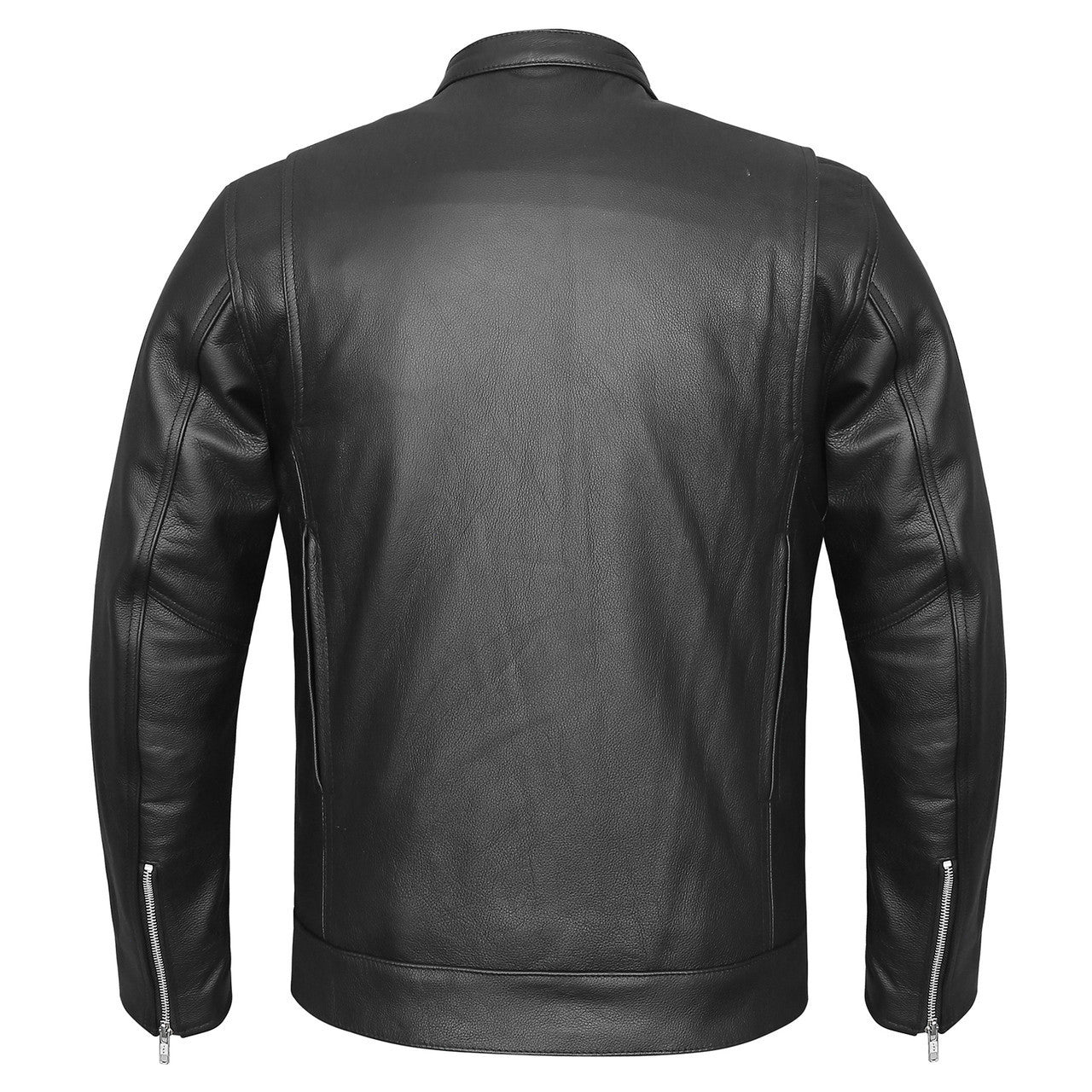 VL510-Vance-Leathers-Mens-Top-Performer Motorcycle-Leather-Jacket-Double-Conceal-Carry-Pockets-back