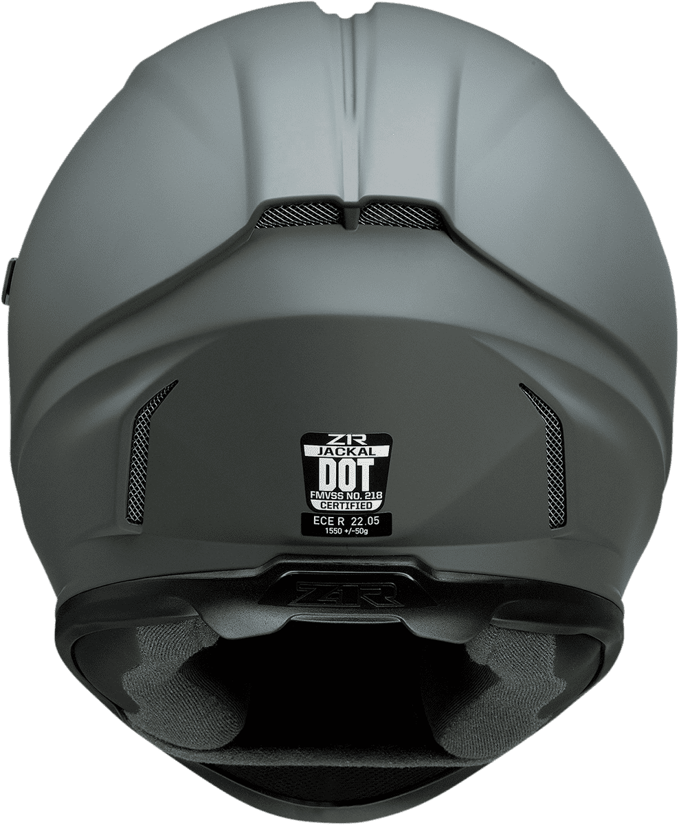 Z1R-Jackal-Smoke-Helmet-Grey-Rear-View