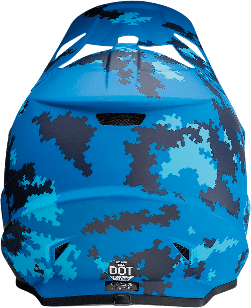 Z1R-Rise-Digi-Camo-Helmet-Blue-back-view