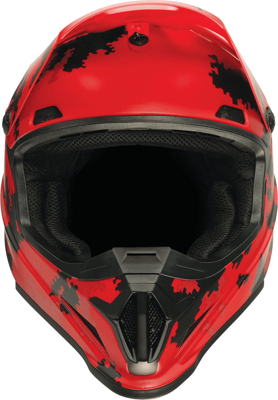 Z1R-Rise-Digi-Camo-Helmet-Red-front-view