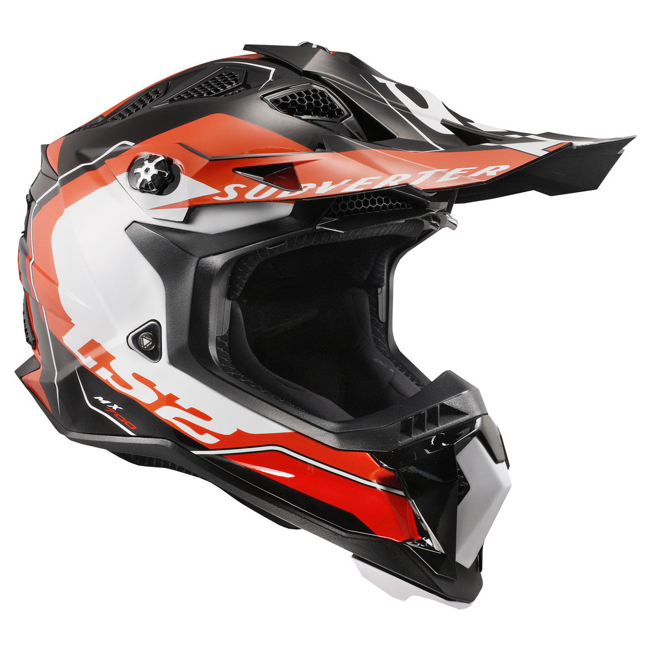 LS2-Subverter-Evo-Arched-Full-Face-MX-Motorcycle-Helmet-orange/white-Side-view