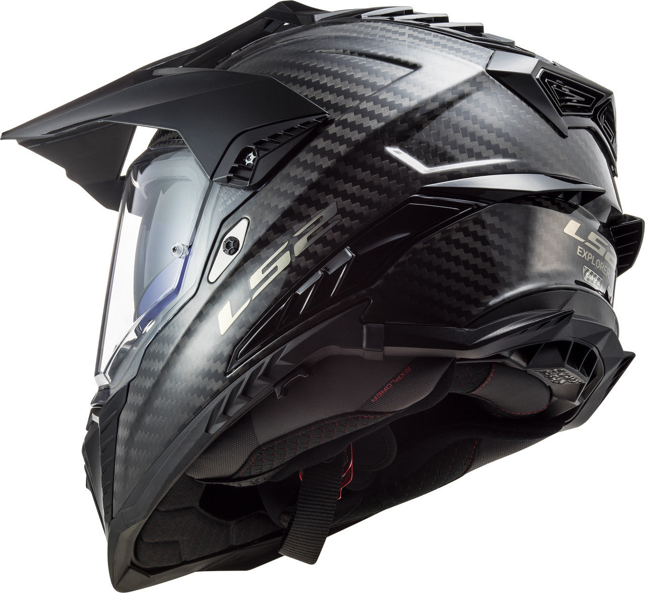 LS2-Explorer-C-Solid-Matte-Carbon-Adventure-Motorcycle-Helmet-Back-Side-View