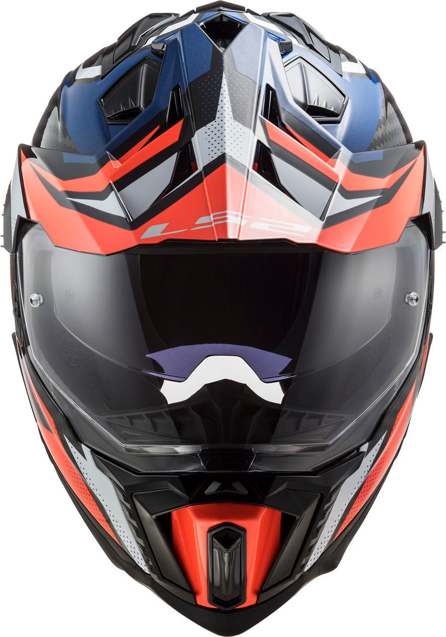 LS2-Explorer-C-Focus-Adventure-Motorcycle-Helmet-Red-White-Top-View