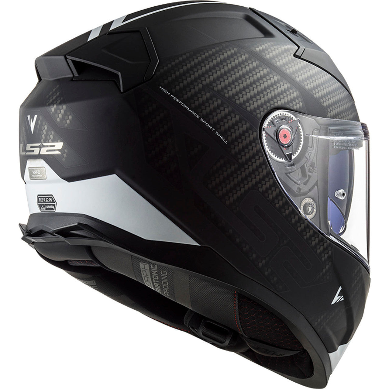 LS2-Citation-II-Splitter-Full-Face-Motorcycle-Helmet-Black-White-Back-View