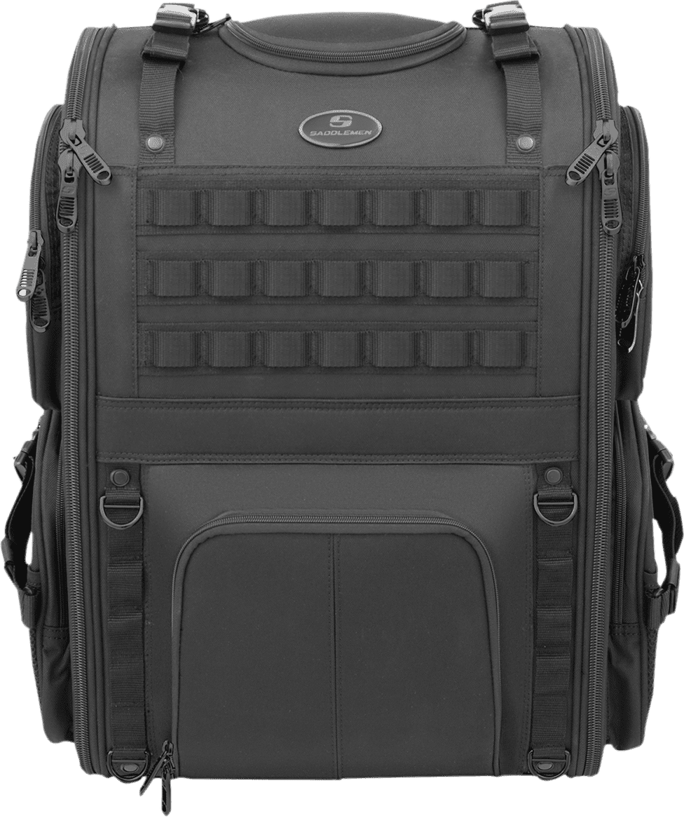 Saddlemen-S3500-Tactical-Deluxe-Sissy-Bar-Bag-Front-View