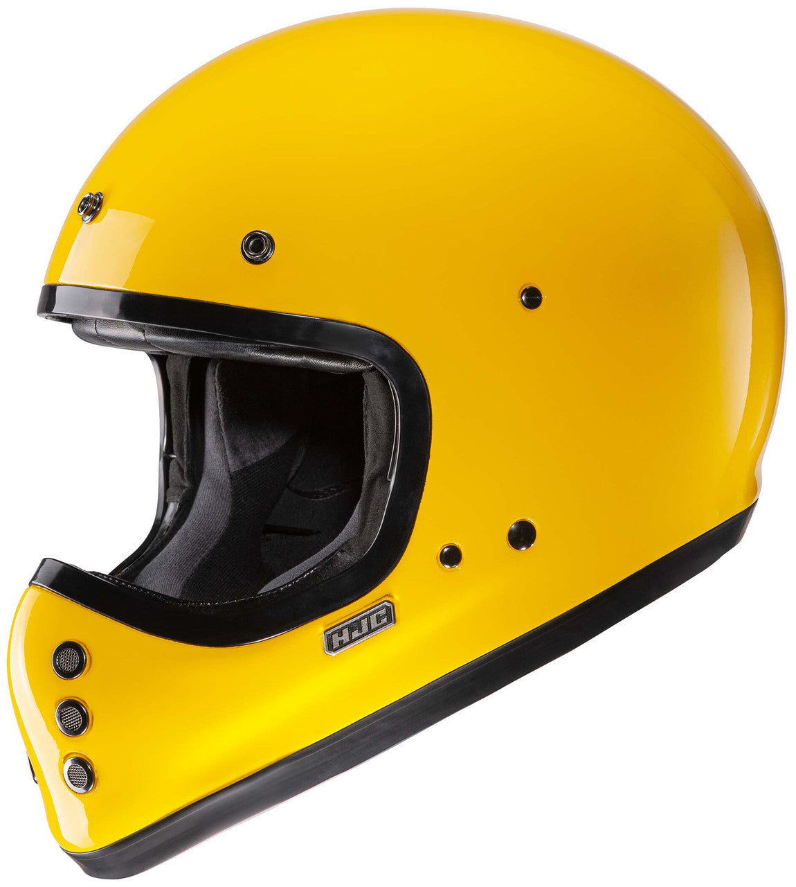 HJC-V60-Motorcycle-Helmet-Yellow-No visor-View