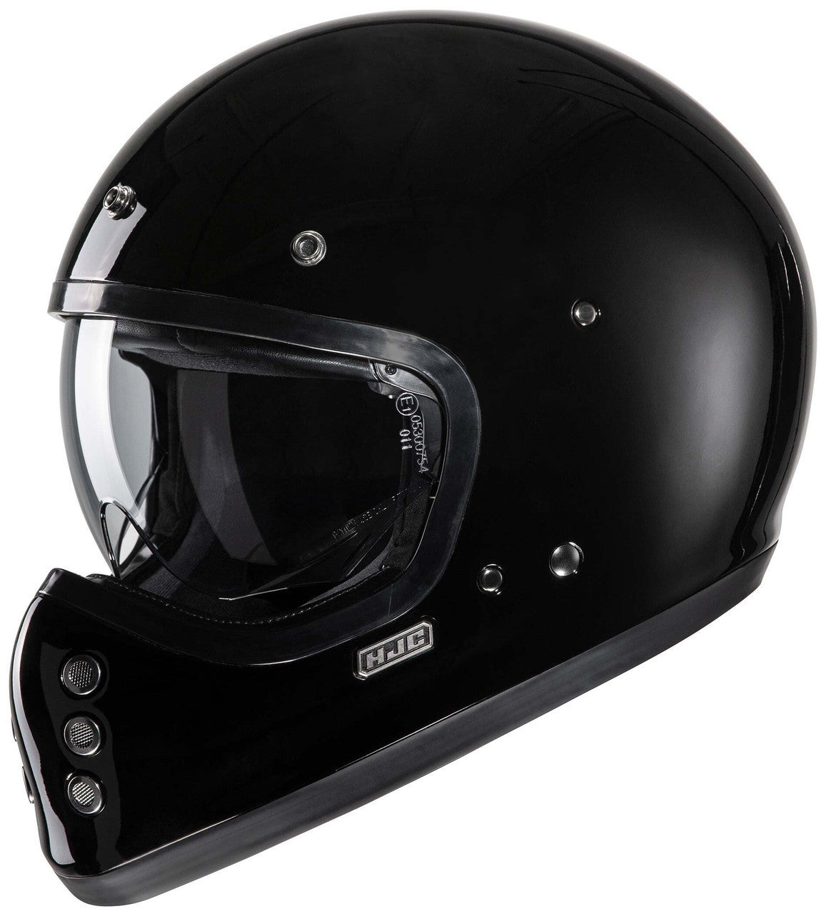 HJC-V60-Motorcycle-Helmet-Black-No Visor-View