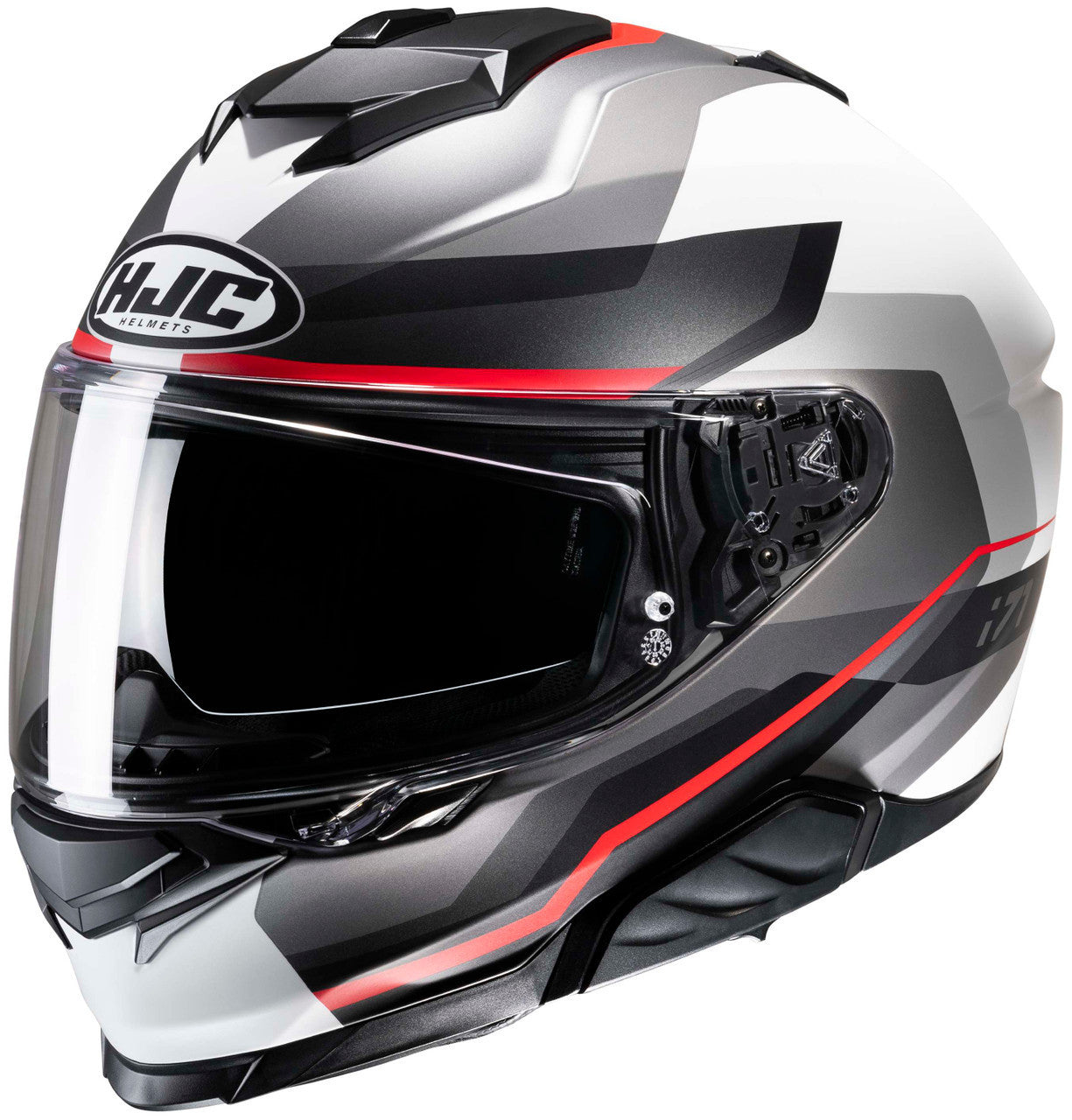 HJC-i71-NIOR-Full-Face-Motorcycle-Helmet-Grey/Red-Main