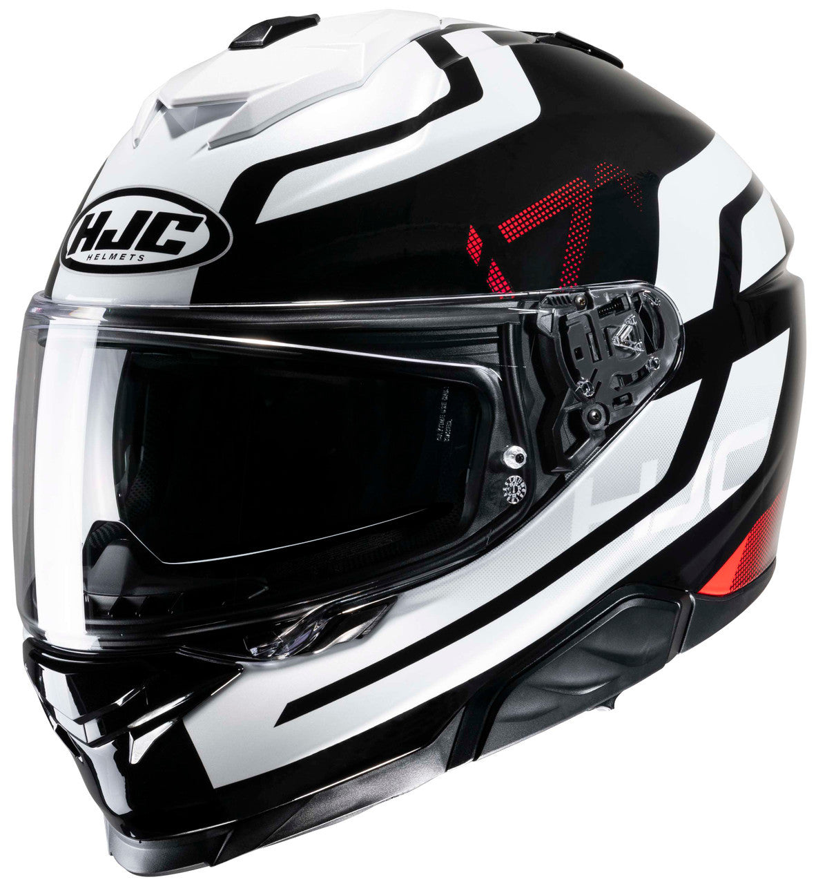 HJC-i71-ENTA-Full-Face-Motorcycle-Helmet-White/Black/Red-Main