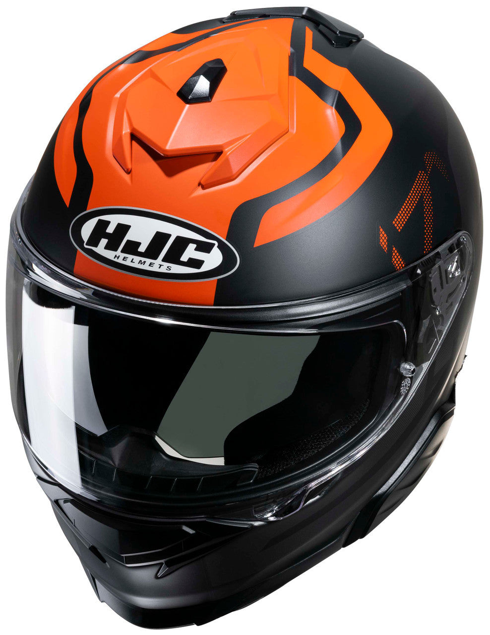 HJC-i71-ENTA-Full-Face-Motorcycle-Helmet-Black/Orange-Top-View