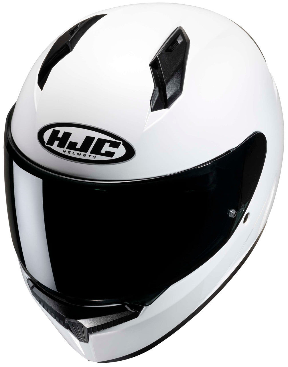 HJC-C10-Solid-Full-Face-Motorcycle-Helmet-White-Top-View