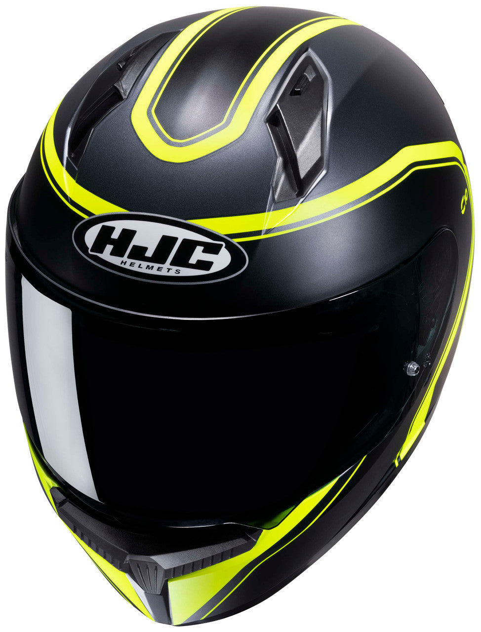 HJC-C10-ELIE-Full-Face-Motorcycle-Helmet-Hi-Viz-Top-View