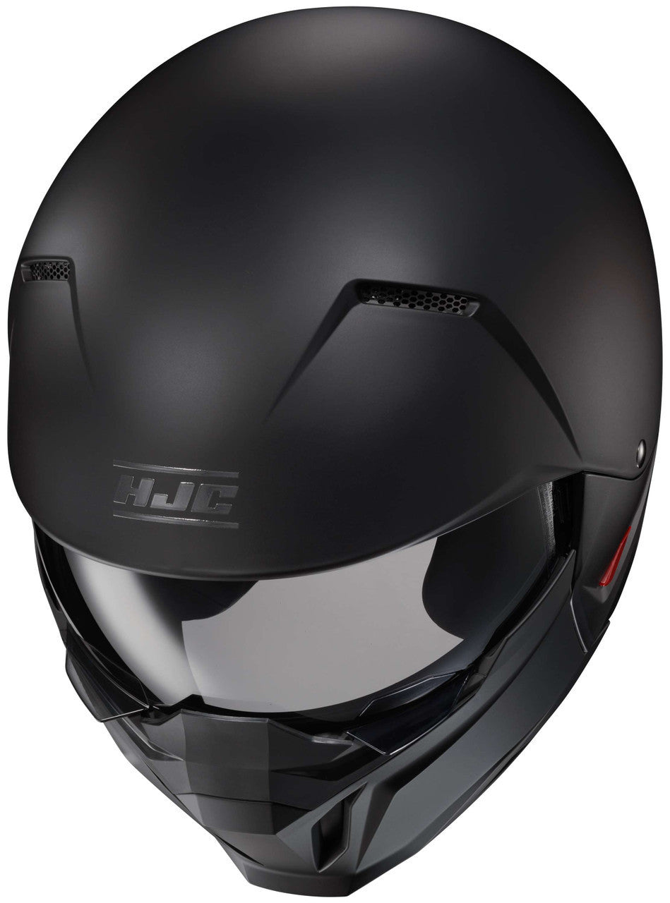 HJC-i20-Solid-Open-Face-Motorcycle-Helmet-Flat Black-Top-View