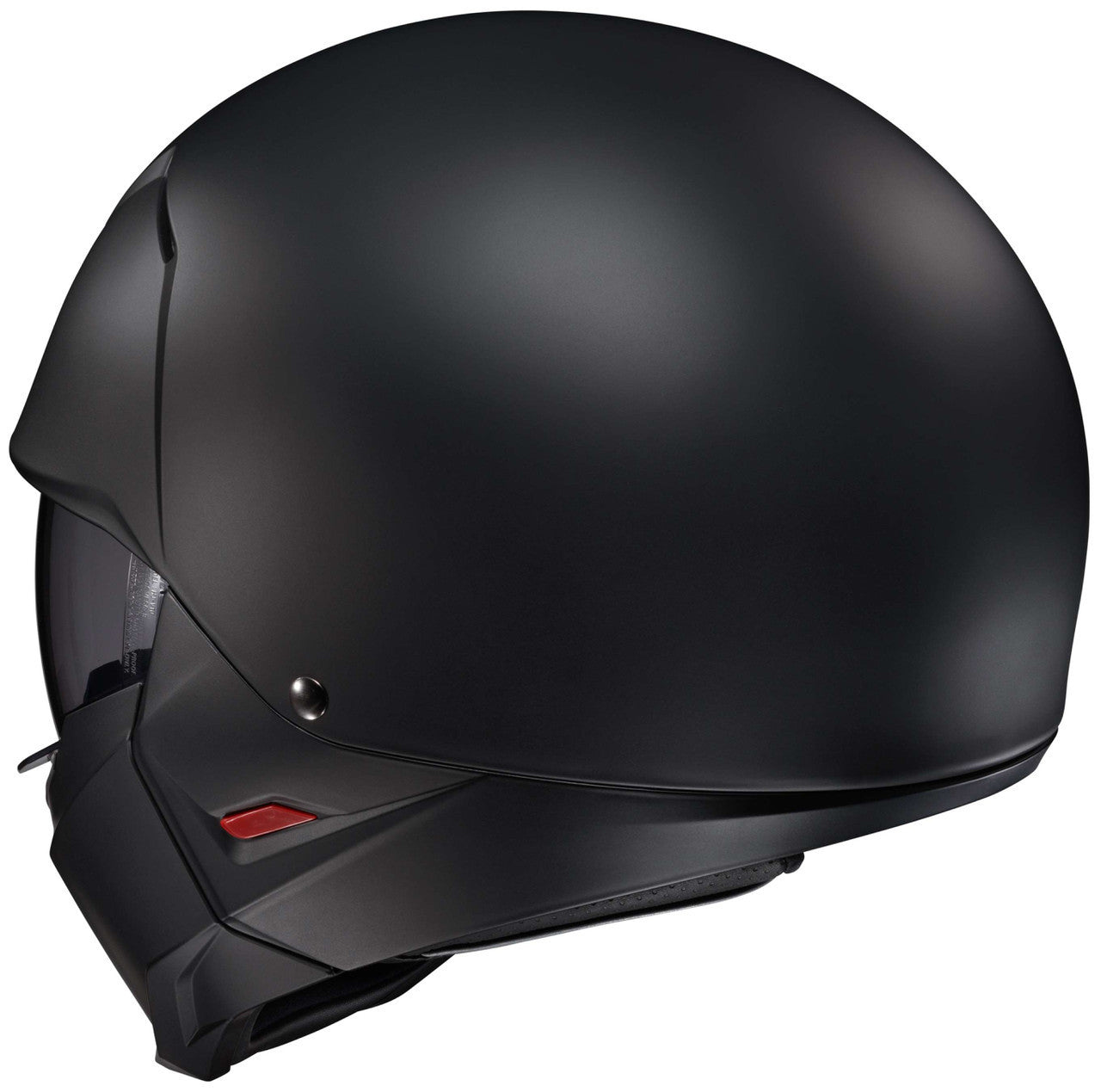 HJC-i20-Solid-Open-Face-Motorcycle-Helmet-Flat Black-Rear-View