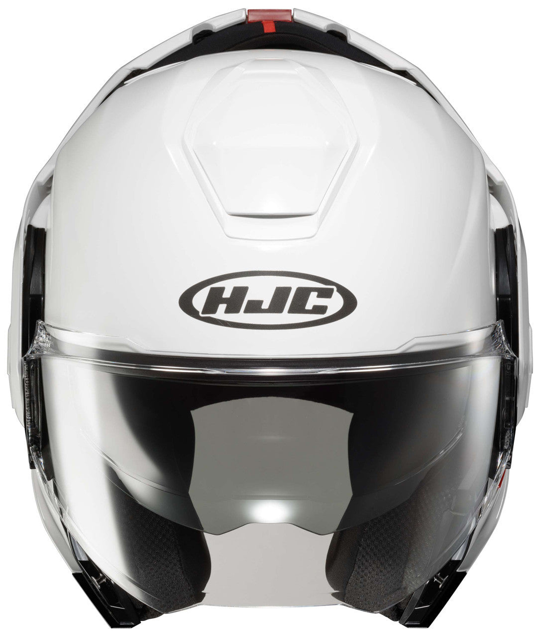 HJC-i100-Solid-Modular-Motorcycle-Helmet-White-Front-Face-Chin-Bar-Up-View