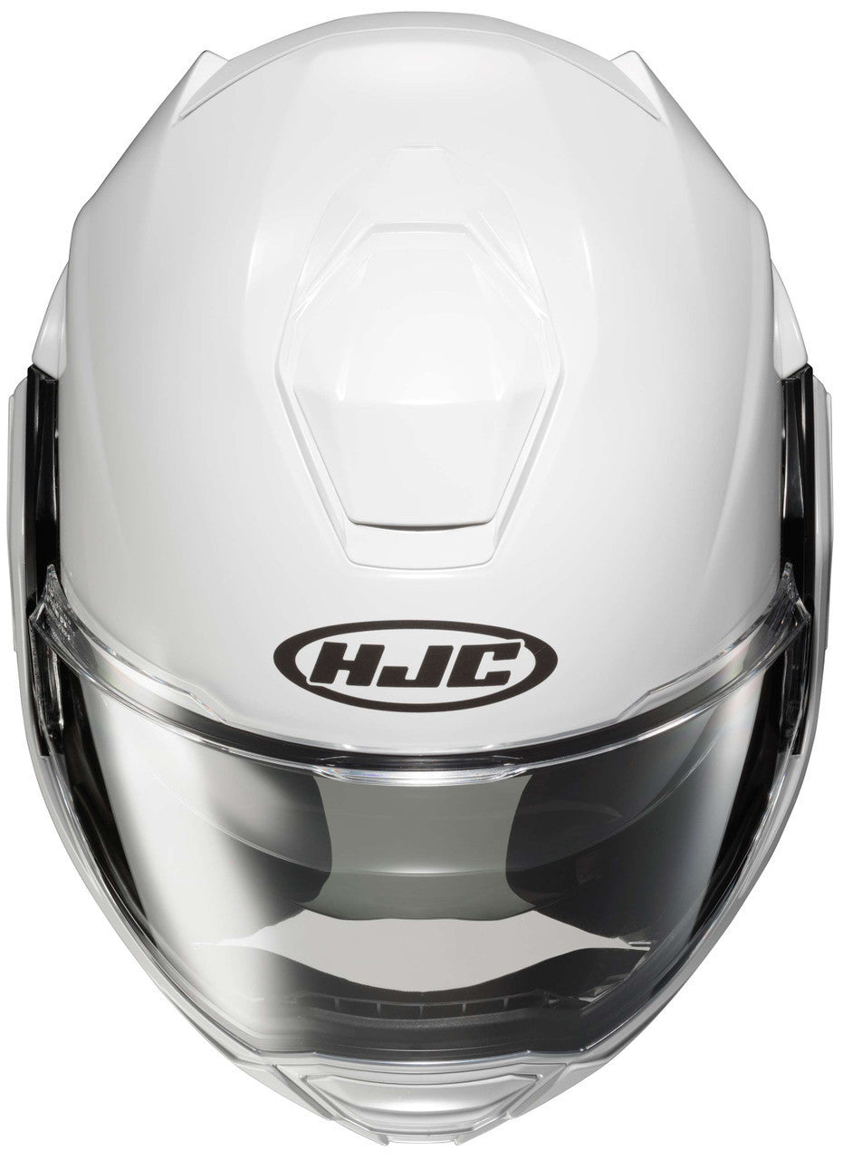 HJC-i100-Solid-Modular-Motorcycle-Helmet-White-Front-Top-View