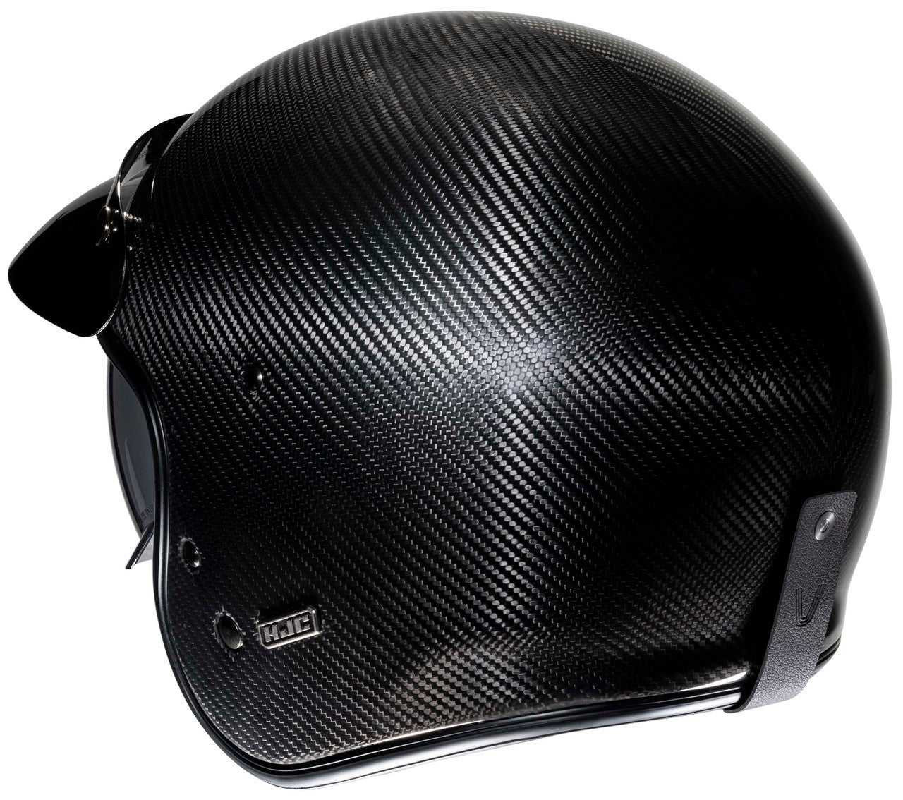 HJC-V31-Carbon-Open-Face-Motorcycle-Helmet-Rear-Visor-Veiw