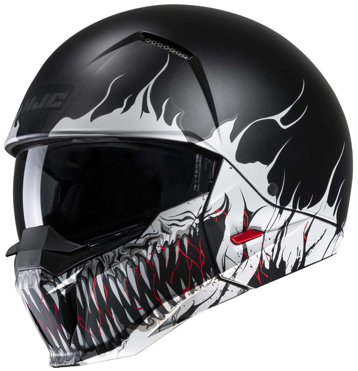 HJC-i20-SCRAW-Open-Face-Motorcycle-Helmet-Black/White-Main